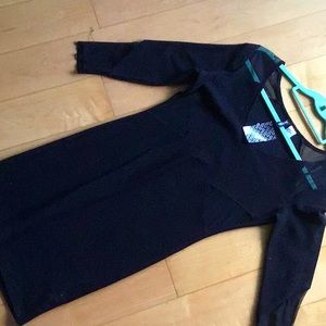 NWT Black mesh cutout dress